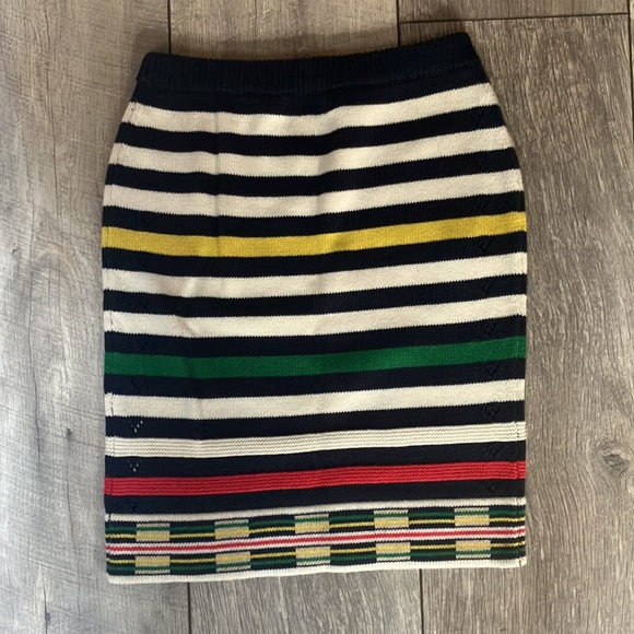 OPENING CEREMONY Striped Cotton Knit Skirt - Picture 2 of 7